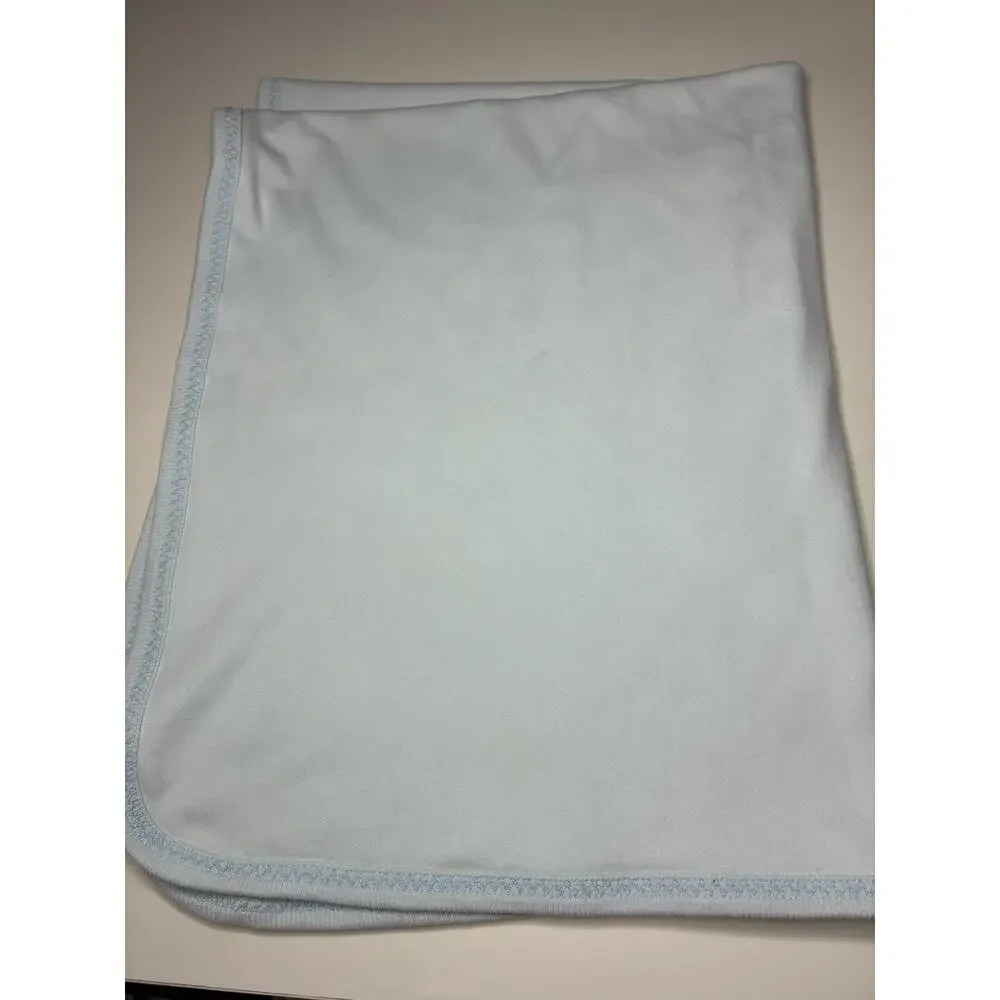 Vintage Disney Store Mickey Mouse Baby Blanket Blue Jack Candlestick Cotton